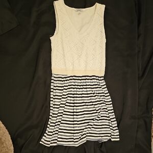 Speechless White and Black Striped Dress